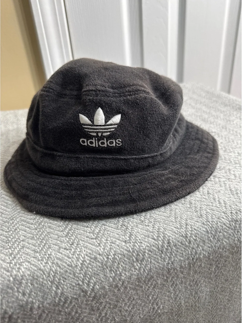 Adidas Black Bucket Hat with Logo